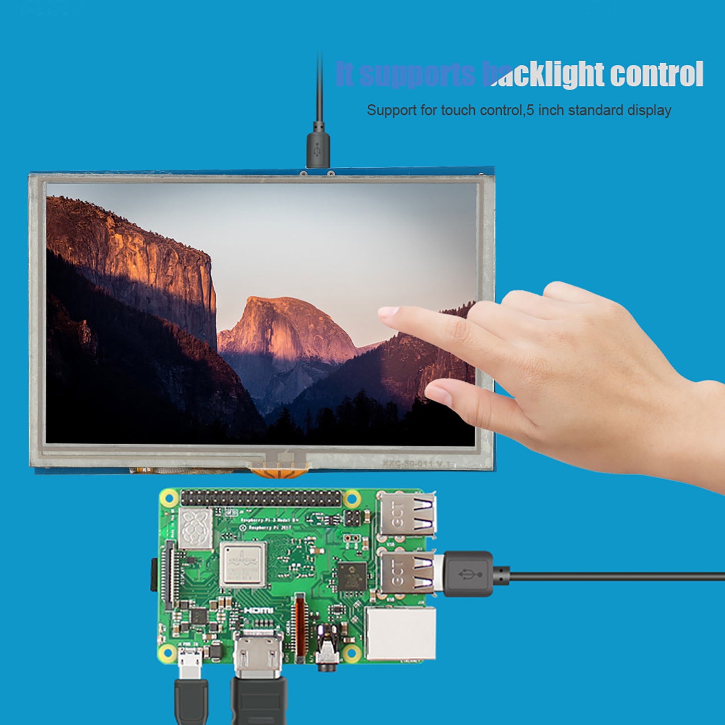 Touch Screen 5 Inch HDMI LCD HD Display for Raspberry PI3 PI2/B  Monitor